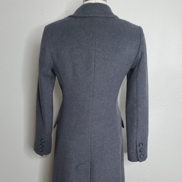 Raplh Lauren Wool Blend Elegant Gray Long Coat Womens Size 0 - Picture 9 of 15
